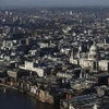Toàn cảnh London nhìn từ tầng 68 của tòa tháp Shard ngày 9/1. (Nguồn: AFP/TTXVN)