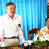 Đại sứ Nguyễn Mạnh Hùng tại buổi nói chuyện. (Ảnh: Hoàng Chương/Vietnam+)