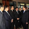 Thủ tướng Nguyễn Tấn Dũng với các doanh nghiệp Singapore. (Ảnh: Đức Tám/TTXVN)