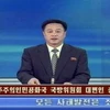 Phát thanh viên Truyền hình Trung ương Triều Tiên đọc tuyên bố về đề xuất đàm phán cấp cao với Mỹ, ngày 16/6. (Nguồn: YONHAP/TTXVN)