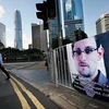 Một banner ủng hộ Snowden trên đường phố Hong Kong. (Nguồn: businessweek.com)