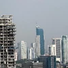 Công trường xây dựng tòa nhà cao tầng mới ở thủ đô Jakarta ngày 5/2. (Nguồn: AFP/TTXVN)