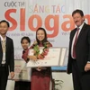 Sinh viên Nguyễn Xuân Hiếu đã giành giải nhất cuộc thi. (Ảnh: Hoàng Tuấn/Vietnam+)