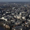 Toàn cảnh London nhìn từ tầng 68 của tòa tháp Shard ngày 9/1. (Nguồn: AFP/TTXVN)