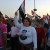 Chiều 26/7, hàng ngàn người Ai Cập đổ về Quảng trường Tahir ủng hộ chính quyền lâm thời. (Ảnh: Hoàng Chiến/Vietnam+)