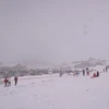 Một ngày mưa tuyết tại Snowy Mountains. (Ảnh: Đỗ Vân/Vietnam+)