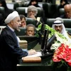 Tân Tổng thống Hassan Rowhani phát biểu tại lễ tuyên thệ nhậm chức ở thủ đô Tehran. (Nguồn: AFP/TTXVN)