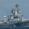 Tàu khu trục thuộc Hạm đội biển Đen của Nga tại vịnh Sevastopol ngày 10/9/2008. (Nguồn: AFP/TTXVN)