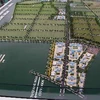 Mô hình Dự án Khu VSIP Quảng Ngãi. (Ảnh: Thanh Long/TTXVN)