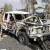 Hiện trường một vụ đánh bom ở Kirkuk, Bắc Iraq, ngày 22/9. (Nguồn: THX/TTXVN)