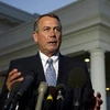 Chủ tịch Hạ viện, Hạ nghị sỹ Cộng hòa John Boehner tại cuộc họp báo sau cuộc gặp với Tổng thống Obamatại Nhà Trắng. (Nguồn: AFP/TTXVN)