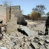 Ngôi nhà bị đốt trong vụ xung đột giữa phiến quân Hồi giáo và quân chính phủ tại Baga, bang Borno ngày 25/4. (Nguồn: AFP/TTXVN)