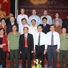 Chủ tịch nước Trương Tấn Sang với lãnh đạo Hội Chữ thập Đỏ Việt Nam và các cơ quan, tổ chức tham gia lễ ký. (Ảnh: Nguyễn Khang/TTXVN)