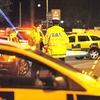 Cảnh sát phong tỏa khu vực xảy ra vụ nổ bom tại quận Down, Bắc Ireland ngày 12/4. (Nguồn: Internet)