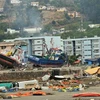 Cảnh hoang tàn sau trận động đất ở Talcahuano, miền nam Chile hồi tháng Ba vừa qua. (Nguồn:THX/TTXVN)