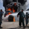 Cảnh sát Afghanistan điều tra hiện trường một đánh bom ở Herat. (Nguồn:AFP/TTXVN)