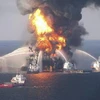Vụ nổ giàn khoan Deepwater Horizon của BP trên Vịnh Mexico ngày 20/4. Ảnh minh họa. (Nguồn: Internet)