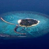 Quốc đảo Maldives ở Ấn Độ Dương đứng trước nguy cơ bị nước biển nhấn chìm. (Nguồn: Telegraph)