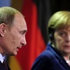 Thủ tướng Nga Vladimir Putin (trái) và Thủ tướng Đức Angela Merkel. (Nguồn: DayLife)