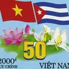 Bộ tem kỷ niệm 50 năm quan hệ Việt Nam-Cuba do Tổng Công ty Bưu chính Việt Nam phát hành. (Nguồn: Internet)