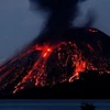 Núi lửa Anak Krakatau đang phun trào. (Nguồn: Internet)