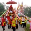 Đám rước tại Lễ hội đền Vua Mai, Nghệ An. (Nguồn: Internet)