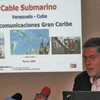 Giám đốc liên doanh Telecomunicaciones Gran Caribe Wilfredo Morales giới thiệu dự án cáp quang. (Nguồn: Internet) 