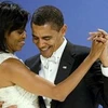 Khoảnh khắc hạnh phúc của vợ chồng Tổng thống Obama. (Nguồn: Internet)