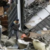 Cảnh đổ nát ở Ishinomaki ,tỉnh Miyagi sau trận động đất, ảnh chụp ngày 8/4. (Nguồn: AFP/TTXVN)