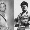 Hoàng hậu Maria Jose và trùm phátxít Mussolini. (Nguồn: Internet)