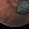 Hình minh họa sao Hỏa và vệ tinh Phobos. (Nguồn: Internet)