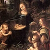 Một phần bức họa "Đức Mẹ đồng trinh trong hang đá" của danh họa Leonardo Da Vinci. (Nguồn: Internet)
