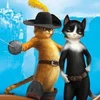 Mèo đi hia và bạn gái Kitty trong một cảnh phim. (Ảnh: DreamWorks)