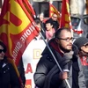 Người lao động biểu tình tại Rome. (Ảnh: Ngự Bình/Vietnam+)
