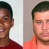 Bị cáo George Zimmerman (phải) và thanh niên da đen bị bắn chết Martin Trayvon. (Nguồn: Internet) 