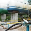 Hệ thống bồn chứa và sang chiết gas trái phép tại Công ty TNHH gas Việt. (Nguồn: tuoitre.vn) 