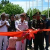 Lễ khánh thành công trình Hữu nghị Sở chỉ huy tiền phương Hải quân Hoàng gia Campuchia do Bộ tư lệnh Hải quân Việt Nam tặng. (Ảnh: Xuân Khu/Vietnam+)