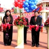 Lễ Khánh thành Khu lưu niệm Chủ tịch Hồ Chí Minh tại tỉnh Khammouane, Lào. (Ảnh: Hoàng Chương/Vietnam+)