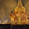 Quang cảnh Lễ hỏa táng cựu Vương Norodom Sihanouk. (Ảnh: Trần Chí Hùng/Vietnam+)