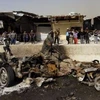 Hiện trường một vụ đánh bom xe ở vùng Ameen, phía Đông Baghdad ngày 17/2/2013. Ảnh minh họa. (Nguồn: AP) 