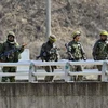 Binh sỹ Hàn Quốc tham gia diễn tập quân sự gần thành phố biên giới Paju ngày 27/3. (Nguồn: AFP/TTXVN)