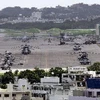 Máy bay quân sự Mỹ tại căn cứ Futenma ở Ginowan, Okinawa. (Nguồn: AFP/TTXVN)