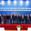 Phó Thủ tướng Nguyễn Xuân Phúc với các thành viên Hội đồng tư vấn cải cách thủ tục hành chính. (Ảnh: Nguyễn Dân/TTXVN)