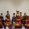 Các pho tượng Phật cổ được bàn giao cho Bảo tàng Nam Định. (Ảnh: Nguyễn Trường/Vietnam+)