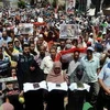Những người ủng hộ Tổng thống bị phế truất Mohamed Morsi biểu tình tại thành phố Alexandria ngày 26/7. (Nguồn: AFP/TTXVN)