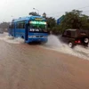 Mưa lớn gây ngập lụt tại Hà Tĩnh. (Ảnh: Phạm Thị Huế/TTXVN)