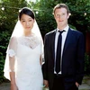Hình ảnh hạnh phúc mà ông chủ Facebook Zuckerberg chia sẻ trên trang cá nhân của mình.