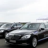 Những mẫu xe đời mới nhất của Mercedes-Benz dành cho khách hàng trải nghiệm (Ảnh: Văn Xuyên/Vietnam+)