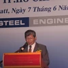 Ông Takahashi Makoto, Giám đốc công ty Nippon Steel Engineering phát biểu tại lễ khai trương (Ảnh: Hà Huy Hiệp/Vietnam+)
