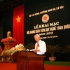 Ông Nguyễn Ngọc Phi – Thứ trưởng Bộ LĐTBXH tuyên bố khai mạc Hội giảng. (Nguồn: hoigiang.tcdn.gov.vn).